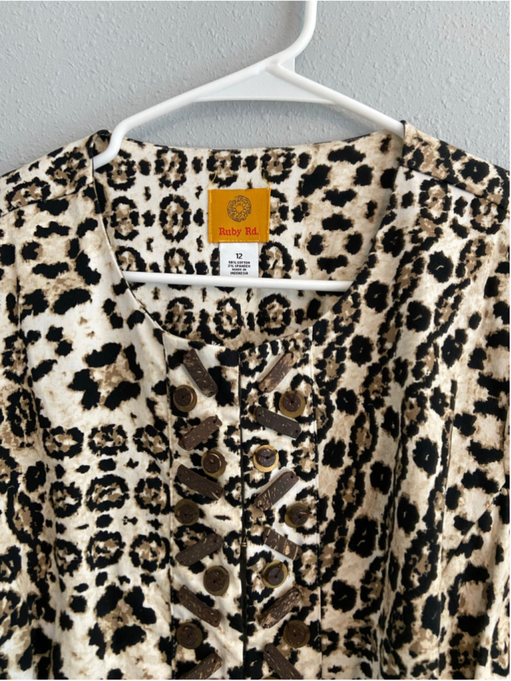 Ruby Rd. Fall animal print Shacket size 12. - Picture 2 of 5